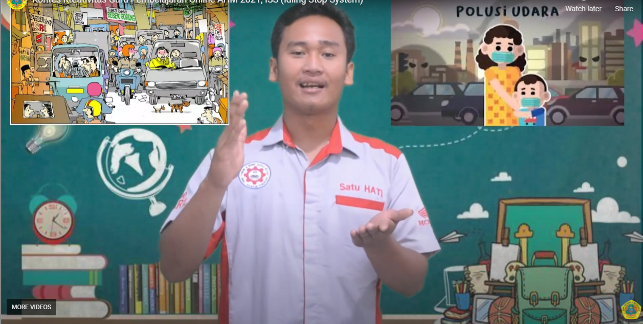 Juara 1 Tk. Nasional Kontes Kreativitas Guru Pembelajaran Online AHM 2021, ISS (Idling Stop System) SMKN 1 BADEGAN
