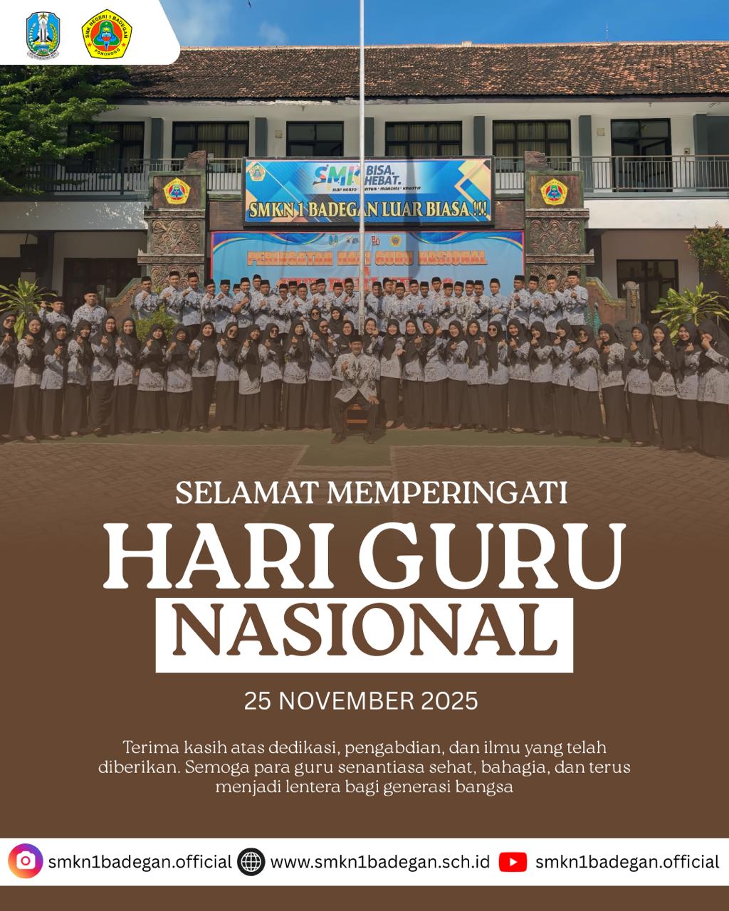 SMKN 1 Badegan Meriahkan Hari Guru Nasional 2025: Mengukir Dedikasi, Menerangi Masa Depan