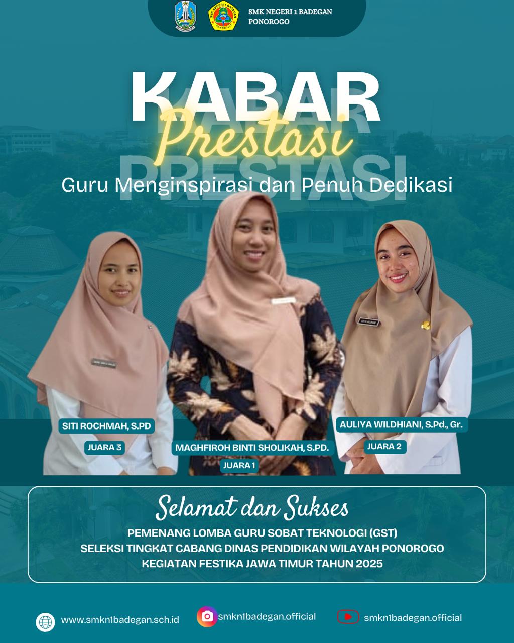 Prestasi Gemilang Guru SMKN 1 Badegan: Sabet Juara Lomba Guru Sobat Teknologi (GST)!