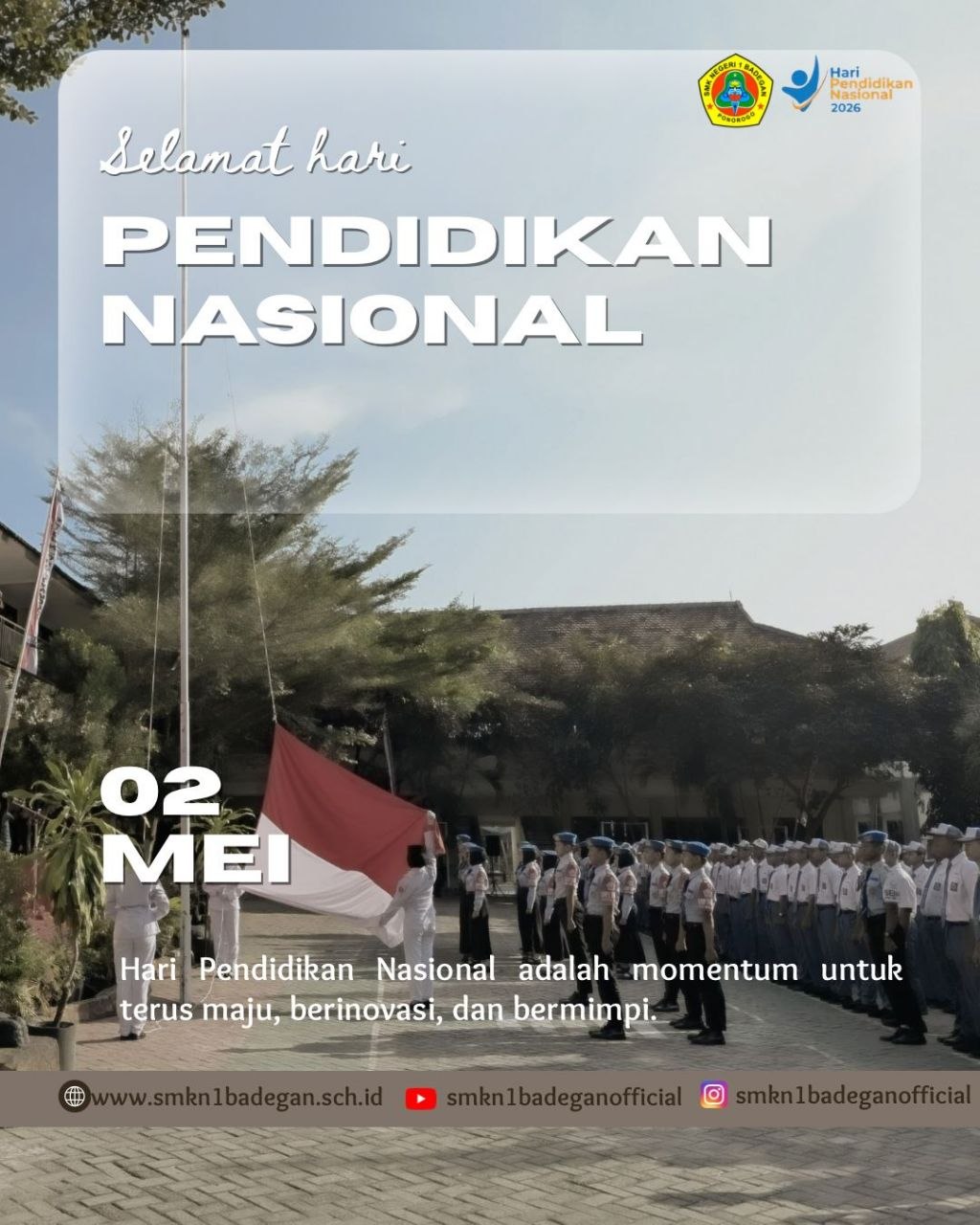 Ucapan Hari Pendidikan Nasional 2026 SMKN 1 Badegan